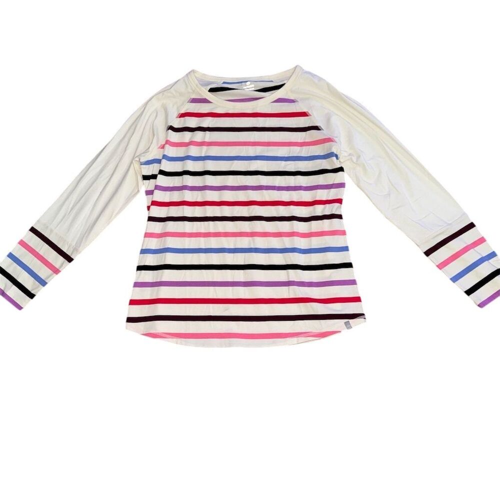 Talbots Women's‎ Multicolor Stripe Long Sleeve Crew Neck Top Size L